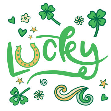 Creative logo of Lucky writting