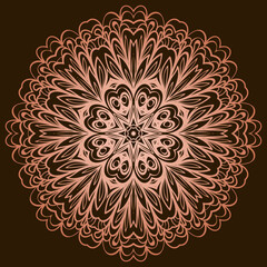 color mandala pattern on background. Vector background for yoga, meditation poster, banner, wallpaper and your desired ideas.