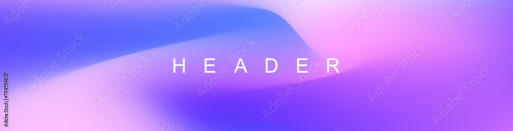 Poster Abstract pastel gradient header background. Innovation header background design for cover. Landing page concept for your graphic design