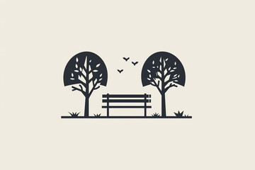 Naklejka premium Modern and stylish park logo.