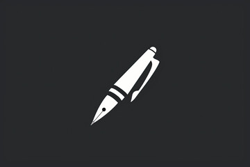 Modern and stylish pen logo.