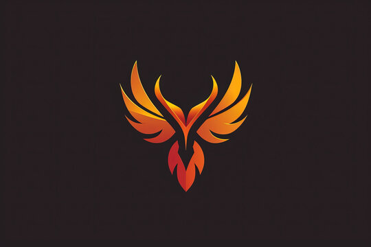 Modern and stylish phoenix logo.