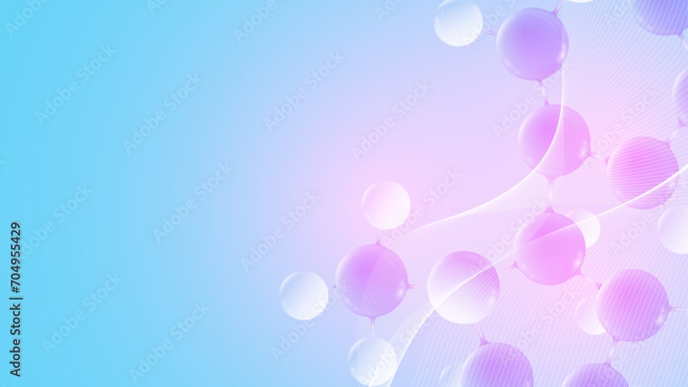 Poster molecular abstract structure background. scientific vector illustration with molecule dna. medical, 