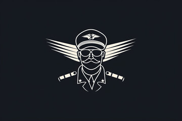 Obraz premium Modern and stylish pilot logo.