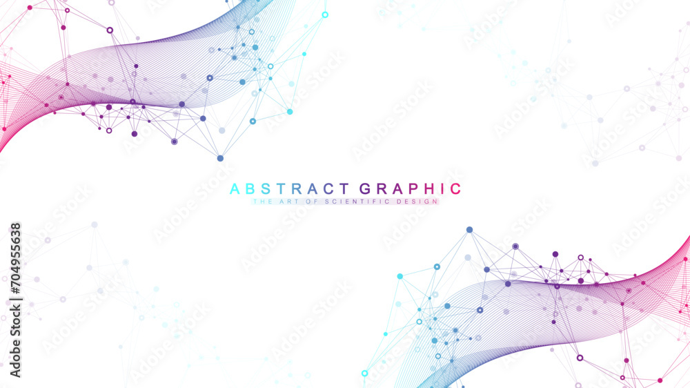 Poster Global network connection banner design template. Header social network communication in the global business concept. Big data visualization. Internet technology