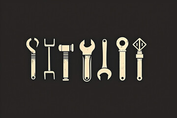 Modern and stylish logo of plumbing tools.