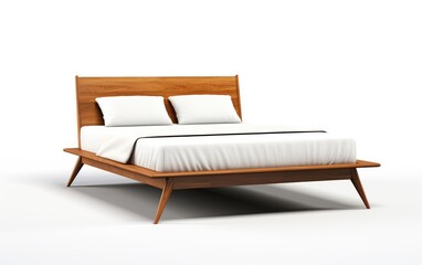 Mid-century contemporary double bed.