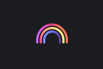 Modern and stylish pride logo.