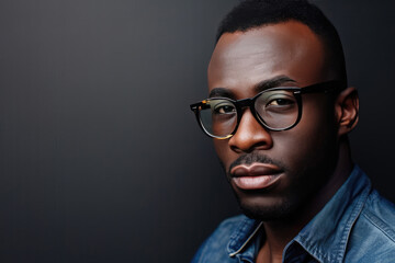 Fototapeta premium Stylish Black Man Poses For Portrait