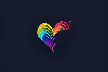 Modern and stylish pride logo.