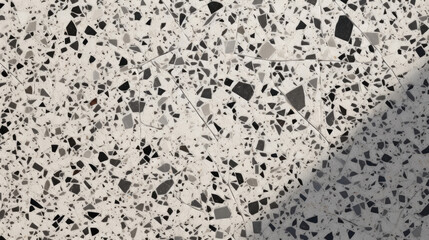 High-resolution image showcasing the intricate details of a terrazzo flooring with varied stone chips.