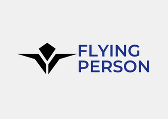 modern logo, iconic logo, community logo, person logo, logo design, flying logo, person flying logo.