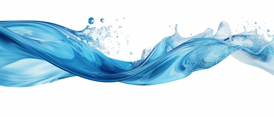 Poster Water,water splash isolated on white background. AI Generative © ImageFusion