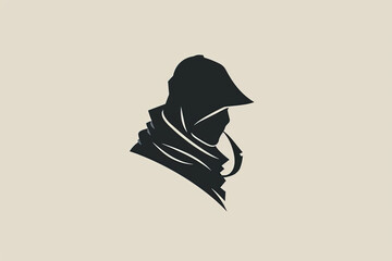 Modern and stylish robber logo. - obrazy, fototapety, plakaty