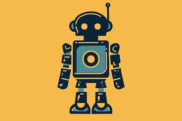 Fototapeta premium Beautiful and stylish robot logo.