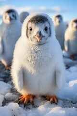 penguin in snow