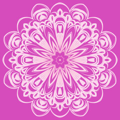 Luxury pattern on a color background. Vector mandala template.