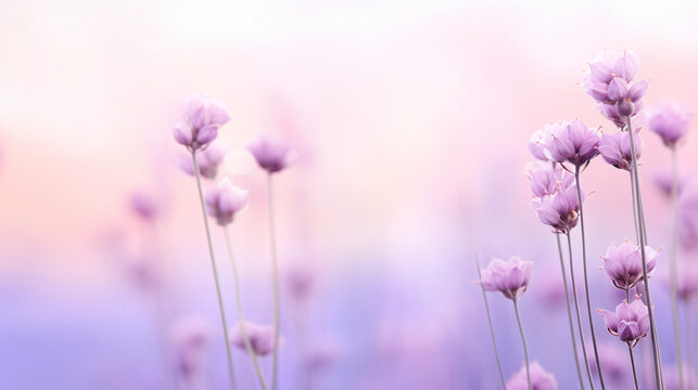 High narrow lavender background