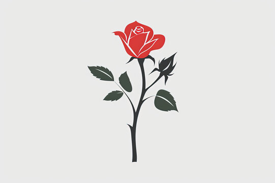 Beautiful and stylish rose logo.