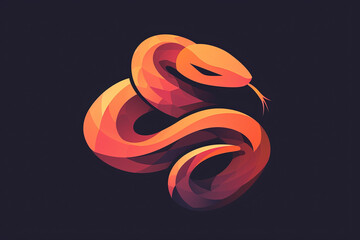 Naklejka premium Beautiful and stylish snake logo.