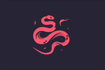 Beautiful and stylish snake logo.