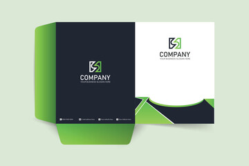 Simple minimalist business presentation folder template design
170