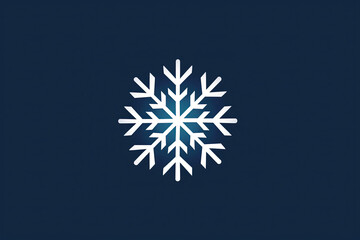 Fototapeta premium Beautiful and stylish snowflake logo.