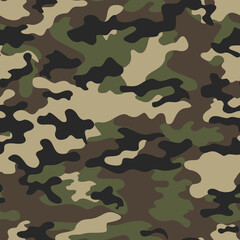 Fototapeta premium camouflage seamless army pattern, urban vector print, fashionable fabric texture, military uniform