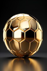 Naklejka premium golden soccer ball