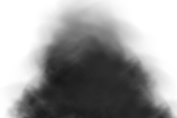 Abstract  mist smoke isolated on transparent background. Dark smoke or cloud on white copy space...