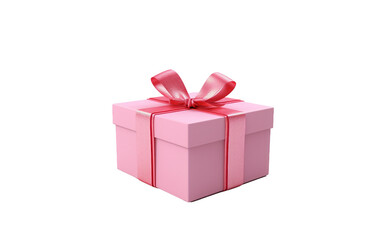 Rose-Hued Gift Package isolated on transparent Background