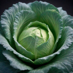 Fototapeta premium cabbage on a white background, digital art, 3d rendering