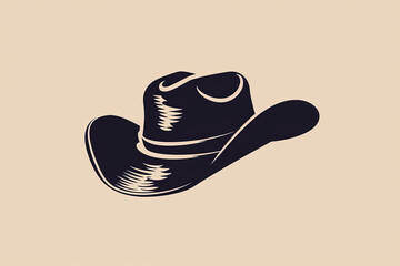 Beautiful and stylish cowboy hat logo.