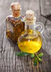 Olive oil and olive branch