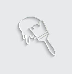 brush icon vector painting icon