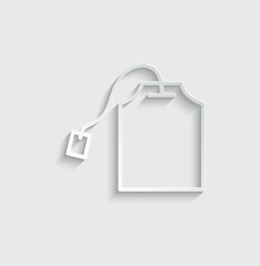 Teabag  icon, tea bag packet  icon  vector . Cup of  tea tea