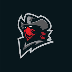 Bandits mascot logo design with modern illustration concept style for badge, emblem and t shirt printing. Bandits illustration for sport and esport team.