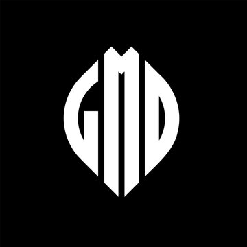 LMO circle letter logo design with circle and ellipse shape. LMO ellipse letters with typographic style. The three initials form a circle logo. LMO circle emblem abstract monogram letter mark vector.