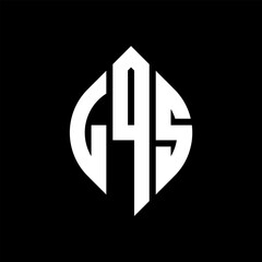 Obraz premium LQS circle letter logo design with circle and ellipse shape. LQS ellipse letters with typographic style. The three initials form a circle logo. LQS circle emblem abstract monogram letter mark vector.