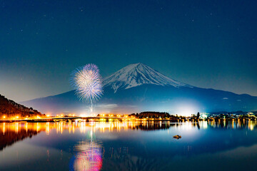 富士と花火