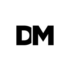 Letter D and M, DM logo design template. Minimal monogram initial based logotype.