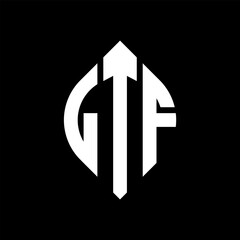 LTF circle letter logo design with circle and ellipse shape. LTF ellipse letters with typographic style. The three initials form a circle logo. LTF circle emblem abstract monogram letter mark vector.