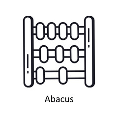 Abacus vector outline doodle Design illustration. Symbol on White background EPS 10 File