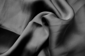 blue silk fabric. silk fabric texture. silk background. Silky shiny fabric.