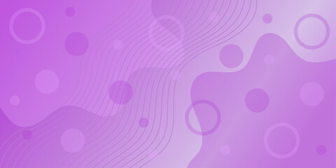 Abstract background with waves for banner. Medium banner size. Vector background with lines, circles and shapes. Pink, purple color. Brochure, booklet