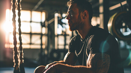 Hard workout. Motivation to work on your body.