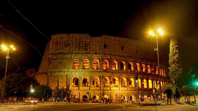 Colosseum or coliseum in Rome Ancient city in Europe. Art and culture. Touristst from all over the world for Vatican, Piazza di Spagna, Piazza Navona Pantheon Altar of the Fatherland