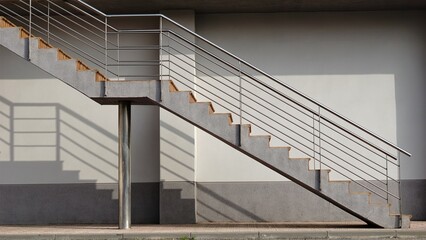 stairs in facade as background - obrazy, fototapety, plakaty
