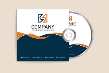 Naklejka premium Vector Official document CD cover and label design