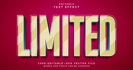 Editable text style effect - Limited text style theme.